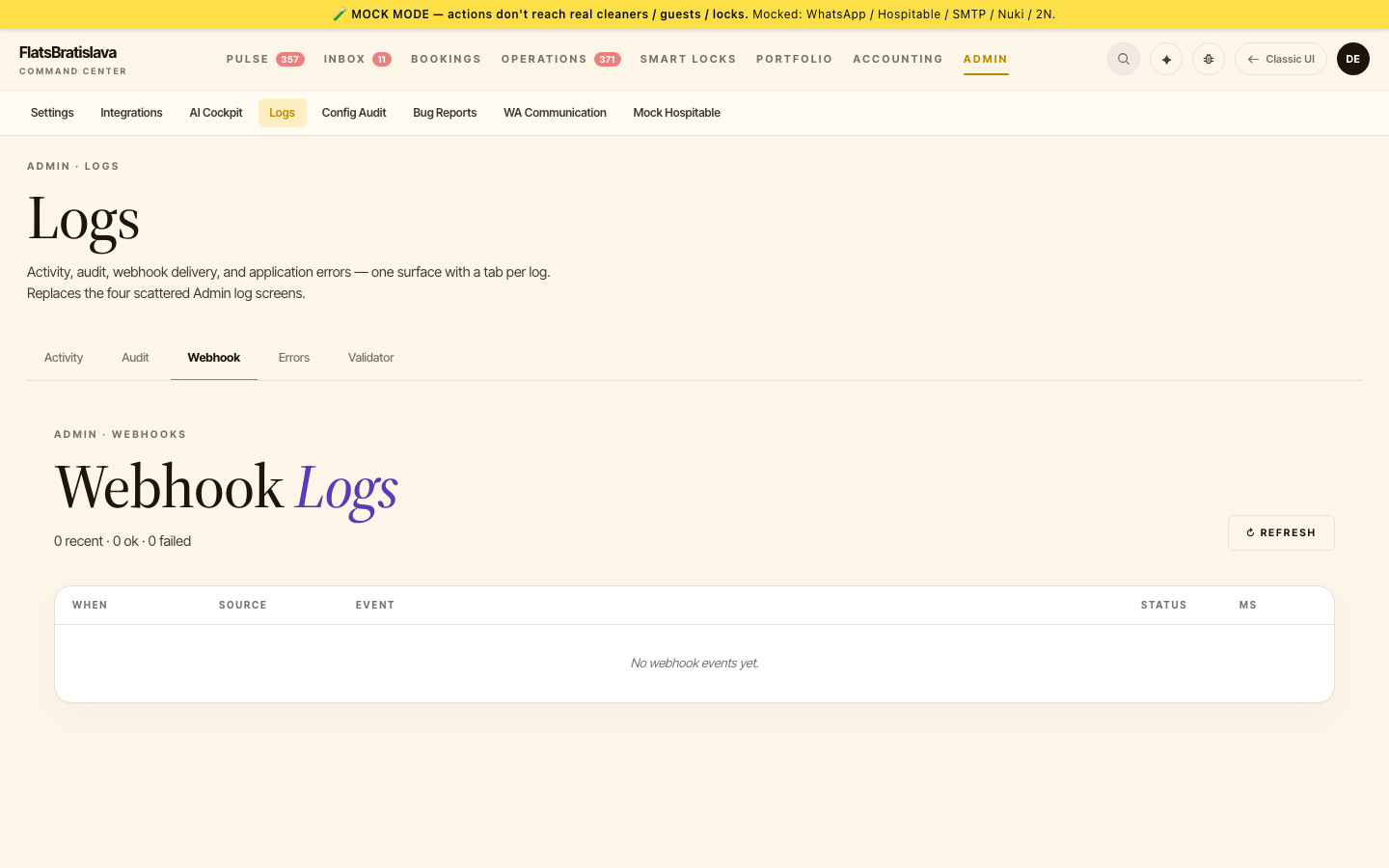 Webhook Logs